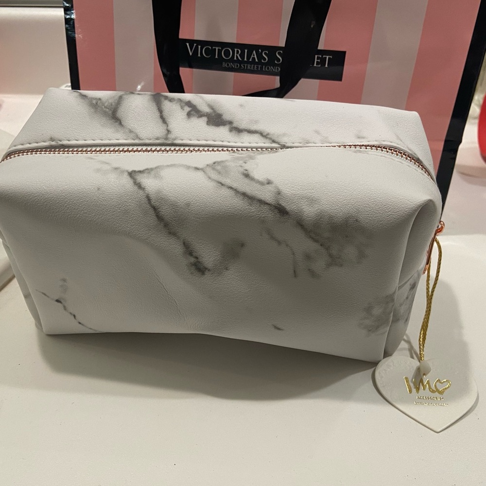 Marble makeup bag